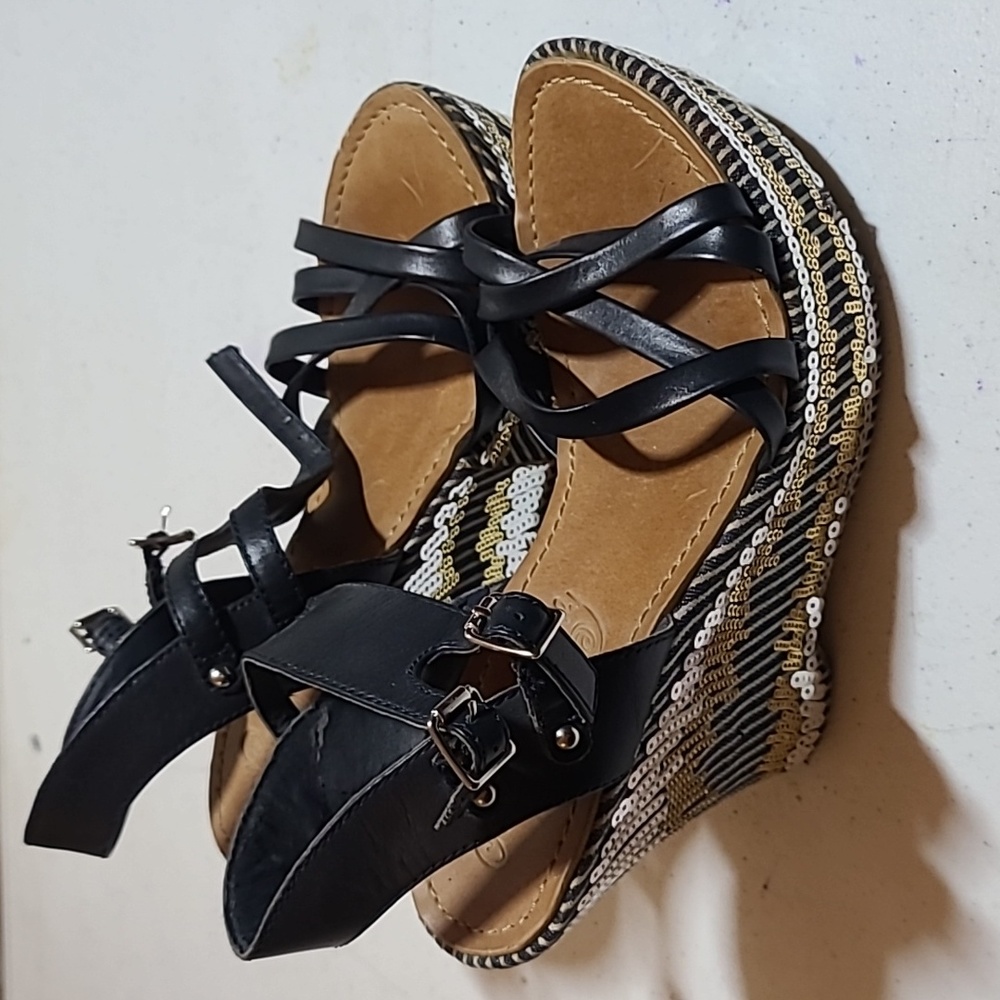 Nauthy Monkey Wedge Sandals